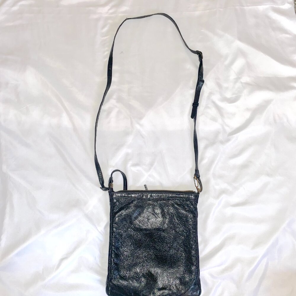 Balenciaga Classic Hip Flat Crossbody Bag Black Leather w/ Mirror - Picture 7 of 10